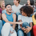 Multiracial-people-having-fun-outdoor-in-the-city