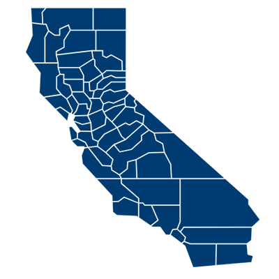 CA map of counties
