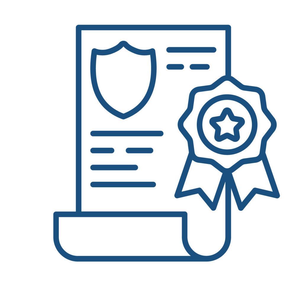 Certificate of Gold Standard for Implementation Icon